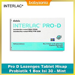 Interlac Pro D Lozenges Tablet Hisap Probiotik 1...